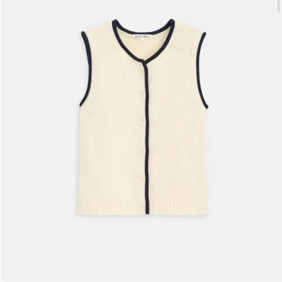 NWT • Alex Mill Bridget Tipped Vest - Picture 1 of 4